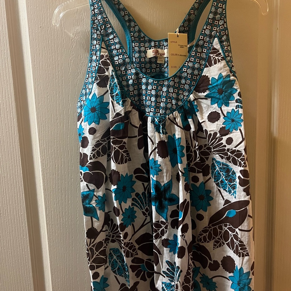 Aryah colorful tank top. Brand new with tags. Size L. Pet free smoke free home